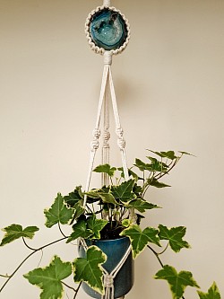 Agate geode plant hanger