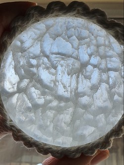 Selenite disc plant hanger